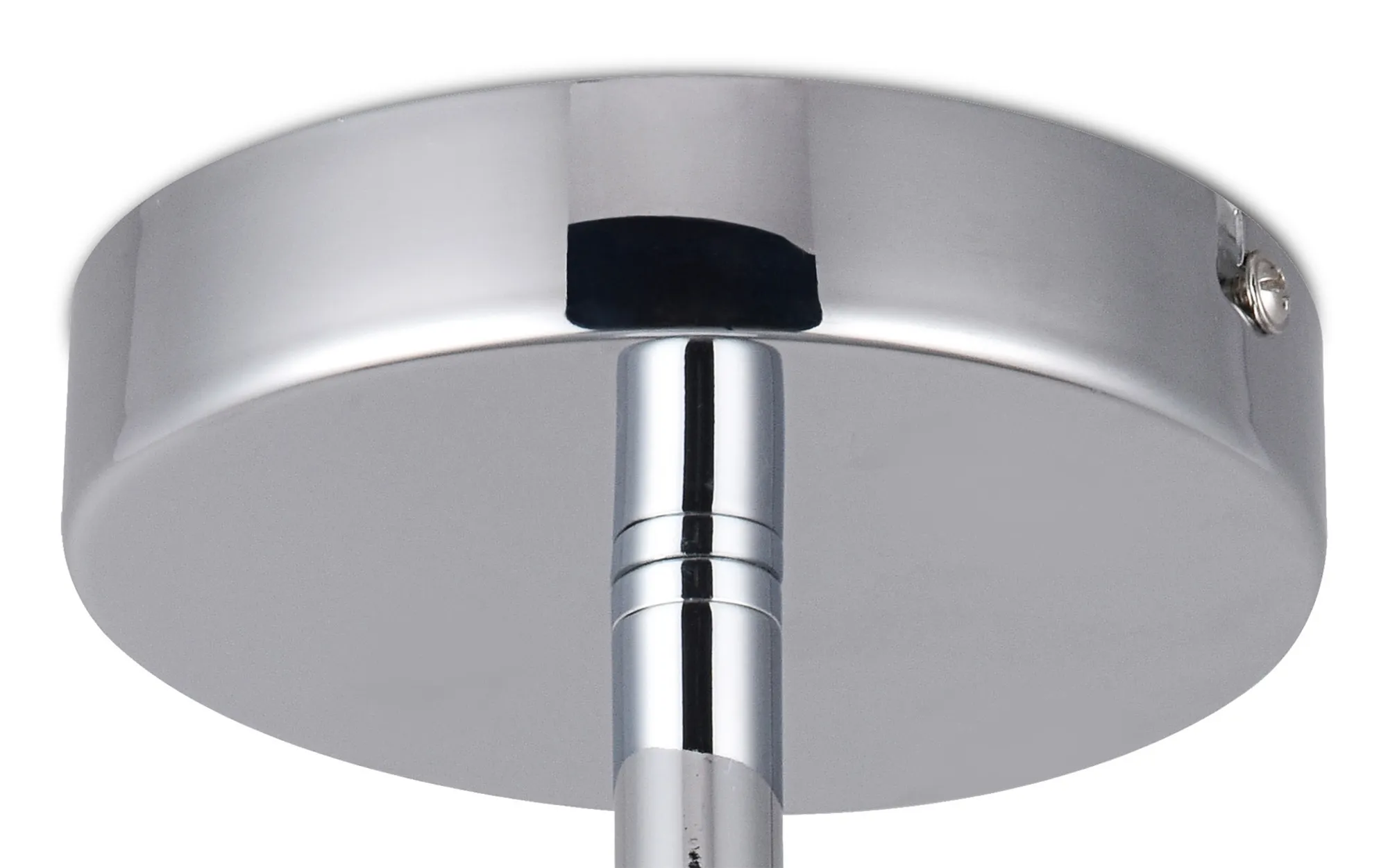 Baymont 50cm Semi Flush 1 Light Polished Chrome, Midnight Black/Green Olive, Frosted Diffuser DK0107  Deco Baymont CH BL/GR
